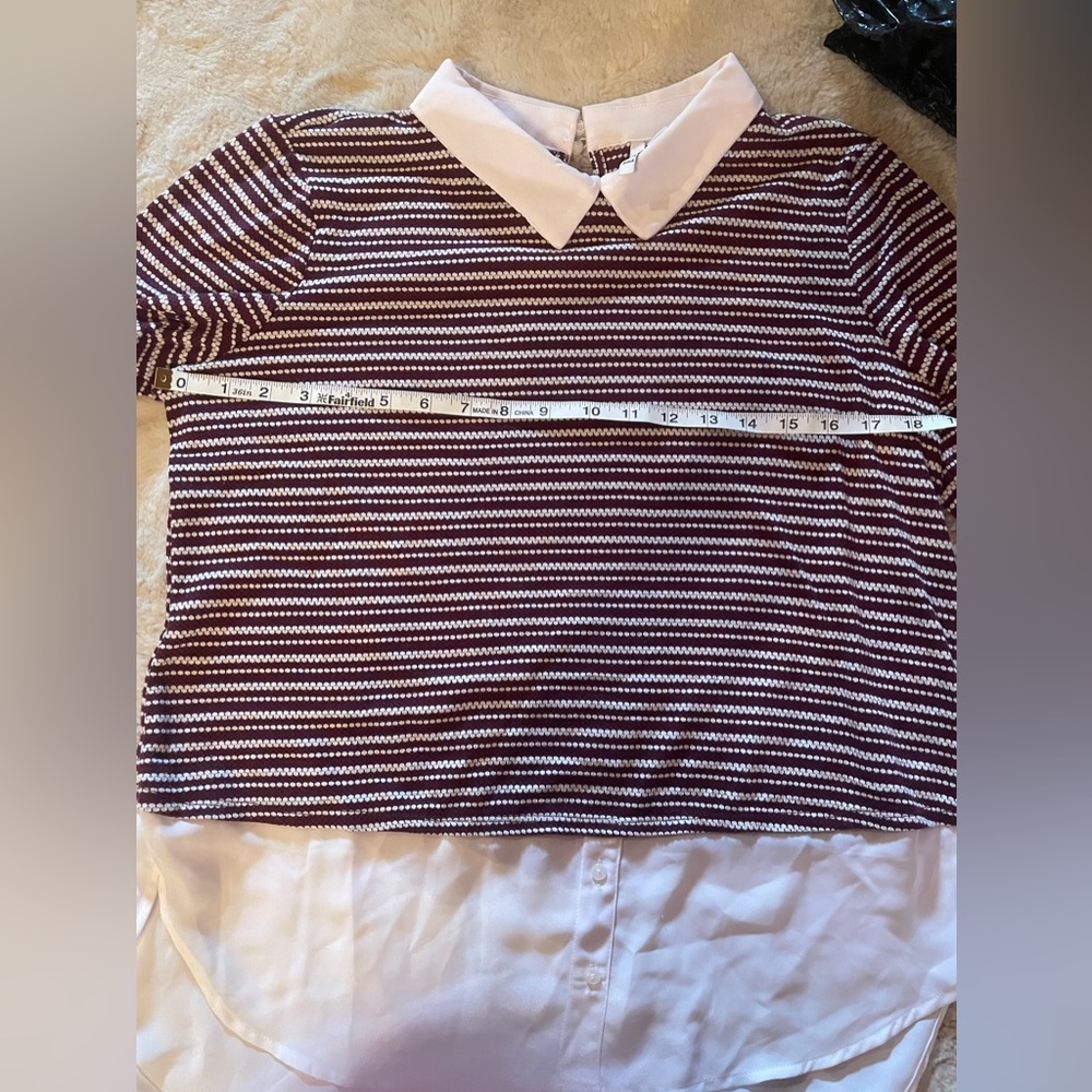 Collared Layered Blouse